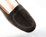 Size 10 Vintage Shoes - Brown Suede 1970s Pumps - 70s Sueded Leather Heels - Quality Sophisticated NOS - 70's Deadstock - Size 10N Narrow