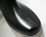 Size 5 WW Black Boots - Victorian Inspired - Authentic 1950s Deadstock - Waterproof Vinyl - Fleece Lined - Winter - 50s Wide Width