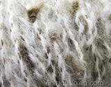 Brindled Brown Wool Yarn - One Single Skein 1.75 Ounces 50 Grams - Off White Tan Irish Knitting Fiber Arts - Variegated Fluffy Lofty Blend