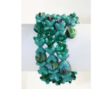 Terrific 50s Turquoise Art Glass Coil Bracelet - Spring - Summer - Robins Egg Blue - 1950s - VLV - Rockabilly - Blue - Mid Century - 40240-1