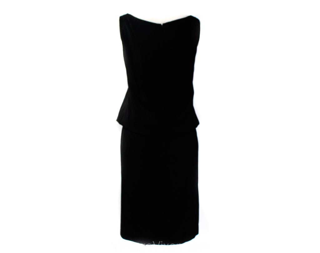Size 6 1960s Audrey Cocktail - Iconic Little Black Dress - Late 1950s Vintage Vixen Clothing Size 6 1960s Audrey Cocktail - Iconic Little Black Dress - Late 1950s Vintage Vixen Clothing