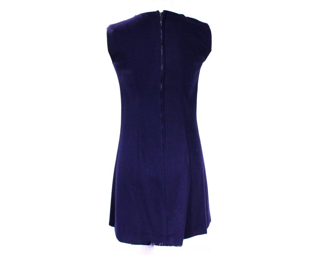 Size 2 Navy 60s Mini Dress with Cursive Letter G Monogram - Sleeveless Vintage Vixen Clothing Size 2 Navy 60s Mini Dress with Cursive Letter G Monogram - Sleeveless Vintage Vixen Clothing