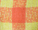 XXXS 60s Boucle Tweed Skirt - Melon Orange & Yellow Wool A-Line - 1960s Office Secretary - less than Size 000 - Waist 21 - NWT Deadstock