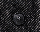 Size 6 Mod Wool Jacket - Beautiful 1960s Modernist Gray Tweed Beatnik Coat with Knit Collar & Cuffs - Pockets - Faux Fur Lining - Bust 36