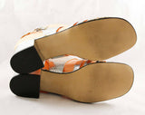 Size 5 Sandals - Silver 1970s Strappy Shoes - Metallic Snakeskin Pattern - Ankle Strap Heel - Open Toe - 70s Deadstock - 5 M - 47872-3