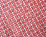 Authentic Victorian Fabric - Nearly 12 Yards - Homespun Pink Striped Cotton Yardage - Reenactors Historical Costuming - Antique Costume