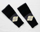 1950s Arm Warmers - Forest Green & Navy Wool Argyle Plaid Sleeve Gauntlets - Like Gloves Without Hands - Hand Knitted Authentic 50s Cuffs