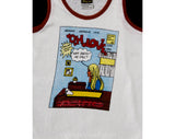 1970s Kid's Comic Book Tank Top - Size 10 Gender Neutral Shirt - Kitschy Cartoon Romance Love Deadstock - 70s Retro Athletic - NOS Deadstock