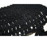 Bewitching Black Crochet Cape with Fringe - Any Size Small - Medium - Large - See Through - Hippie - Boho - 60s - Fall - Casual - 31199-1