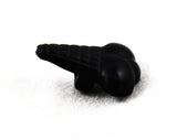 10 Black Ice Cream Cone Plastic Buttons - 16mm x 11mm - Small Icecream Sweet Dessert - Novelty Sewing Crafts - 3/16 Shank - 80s Deadstock
