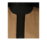 Size 6 Tan Suit - ca. 1962 Minimalist Mocha Linen Suit - Small Open Beige Front Jacket & Pencil Skirt - High Quality - Waist 26 - 31662-1