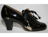 As Is Size 5 1/2 Flapper Era Shoe - 1920s Black Pumps with Cutwork - Size 5.5 Gatsby Chic - Authentic Roaring 20s 30s Deadstock - NOS