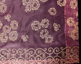 1960s Pink Curtains Pair - Two Kitsch Roses Novelty Print Curtain with Scrollwork Wrought Iron Lattice - Two Panels 60s 70s Sheer & Pretty