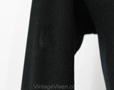 Size 4 Vintage Auto Shirt - 1970s Small Long Sleeved Black Jersey Knit Top - Old Fashioned Antique Sequined Car Automobile - Bust 33 - 24313