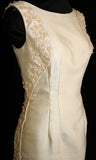 Size 4 Wedding Dress - Glamorous 1950s Silk Bombshell Bridal Gown with Exquisite Beadwork - Small Fitted Gown - NWT - Bust 34.5 - 31788