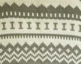 Men's Medium Ski Sweater - 1950s Mens Pullover - Gray & Ivory Fair Isle Wool - 50s Artisan Made Knit - Germany European Label - Chest 44