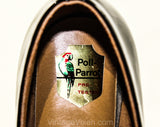 Size 12.5 Girl's Black Mary Jane Dress Shoes - Authentic 1950s 60s Girls Patent Vinyl - 12 1/2 - 50s Children's Flats Deadstock in Box - NIB