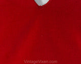 Size 6 Red Dress - 60s Sleeveless Jumper Style Sheath - Meant To Wear Over Shirt or Turtleneck - 1960s Scarlet Velveteen - Bust 35.5 - 50718