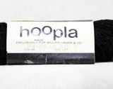 Black Nubby Chenille Yarn - One Single Skein 1 Ounce - 1950s 60s Thin Fingering Weight Knitting Fiber Arts - Hoopla by Unger Acetate & Nylon