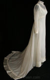 Size 10 Bridal Gown - Beautiful Victorian Style Wedding Dress with Feathery Lace & Satin Trim - Medium - Mint Condition - Bust 35.5 -34157-1