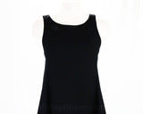 Size 6 1990s Black Dress - Small 90s Cocktail Party Dress with Strings of Pearls - Sleeveless 90's Deadstock - 242 Original Price - Bust 34