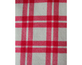 Size 8 Ted Lapidus Skirt - Fuchsia Pink & Ivory White Wool Plaid - Paris Diffusion Label - Made in France - 1980s Chic Designer Office Wear