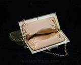 Whiting & Davis Gold Mesh Formal Purse with Chain Strap - 1950s 60s Evening Glamour Bag - Beautiful Metal Handbag - Pristine Condition