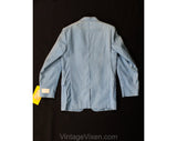 Teen Boys Size 14 Suit Jacket - 1960s Blue Summer Sport Coat - Boy's 12 to 14 - Collegiate Preppie Fall 60s NOS Deadstock - Chest 32 - As Is