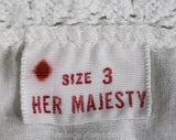 Girl's Size 3T Full Slip - 1950s Child's White Cotton Petticoat Skirted Slip - Child Size 50s Crinoline - Her Majesty Label - Antique Look