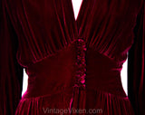 Size 8 1930s Evening Coat - Orchid Purple Velvet Opera Coat with Lilac Pink Satin Lining - Authentic 30s 40s Formal Redingote - Bust 37.5