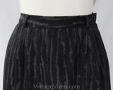Size 8 Designer Gray Skirt - Valentino Avant Garde Abstract Wool Tailored Skirt - Chic 90s Office Wear - Edgy Woodgrain Print - Waist 27