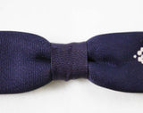 50s Boy's Bowtie - Indigo Purple Blue Deco Print Boys Bow Tie - 1940s 1950s Mid Century Child's Accessories - Cute Clip On Tie