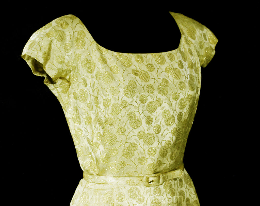 Size 4 1950s Gold Cocktail Dress & Jacket - Sexy 50s Bombshell Wiggle Vintage Vixen Clothing Size 4 1950s Gold Cocktail Dress & Jacket - Sexy 50s Bombshell Wiggle Vintage Vixen Clothing