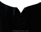 Size 6 1960s Audrey Cocktail - Iconic Little Black Dress - Late 1950s 60s Blouson Crepe - Sleeveless Chic Drop Waist Flapper Chic - Waist 27