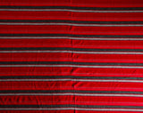 50s 60s Red Striped Jersey Knit - 1.66 Yards x 34.5 Inches Wide - Cute 1950s Scarlet & Gray Stripes - For Blouses Tops Sexy Sweater Girl