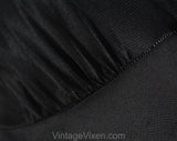 Size 6 Sexy Nightgown - 1970s Black Negligee with Bare Cutout Sides - Sleeveless Small 70s Summer Nightie by Mistee - As Is - Bust 34