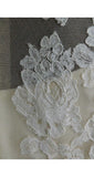 Size 6 Wedding Dress - Gorgeous 1960s Empire Satin Bridal Gown with Daisy-Dotted Sleeves & Train - Priscilla of Boston Deadstock - Bust 33.5