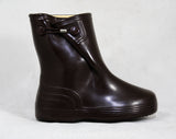 Child Size 8 Brown Galoshes - Authentic 1960s Child's Rain Boots - Waterproof Rubber Overshoe - 60s Mid Century Deadstock - Thermolites
