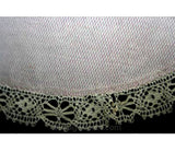 Wonderful 1930s Hearts Cotton Apron - Lavender Purple Sweetheart Novelty Print Apron - Size XS S M - Crochet Trim - Waist 24 to 28 - 30442
