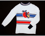 Boys Size 5 Shirt - Vintage 70s Basketball Long-Sleeved Boy's Casual Top - 1970s Deadstock - Sports - Athletic - Spring - 38647-1