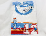 Size 4 Child's Sports T-Shirt & Shorts Set - Retro 1970s Gender Neutral 4T Athletic Theme Ring-Neck Tee - Childrens 70s Casual Summer NIP