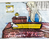 1970s Kid's Comic Book Tank Top - Size 7 Gender Neutral Shirt - Kitschy Cartoon Romance Love Deadstock - 70s Retro Athletic - NOS Deadstock