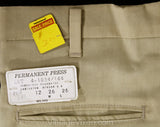1950s Boy's Khaki Pants - Child Size 12 Beige Tan 50s 60s Cotton Trousers - Preppy Style Boys Dress Pant - Unworn NOS Deadstock - Waist 25