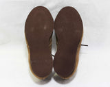 Size 5.5 Toddler Boys Shoes - Authentic 1960s Brown Suede Oxfords - Child Size 5 1/2 D Dress Shoe - Boy's 60s Preppy Deadstock in Box NIB
