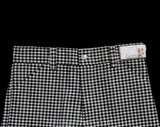 Teen Boy's 1950s Shorts - Size 14 Forest Green & Ivory Gingham Summer Cotton - Authentic 50s Childs Preppy Classic Deadstock - Waist 26.5