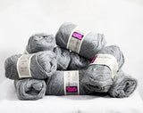 Quality Gray Wool Yarn - One Single Skein 1 Ounce - Slate Smoke Fog Gray Knitting Crochet Fiber Arts - Airns-Wear Crepe Laine From England