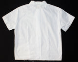 50's Size 12 Girls Shirt - White 1950s Summer Top for Poodle Skirt - Short Sleeved Girl's Button Front Blouse - 1950s Childrens Deadstock
