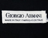 Giorgio Armani Size 12 Black Pant - Classic Minimalist 1980s 90s Tailored Crepe Ladies Pants - Tapered Legs - Ridged Waistband - Waist 29.5