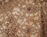 Size 6 Marilyn Cocktail Dress - Small 50s Dusky Lilac Pink Lace - Full Skirt & Satin Lining - 1950s Grandeur - Elegant Sequins - Waist 25.5
