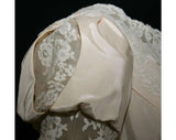Size 8 Wedding Dress - Romantic 1960s Jane Austen Style Bridal Gown with Juliet Sleeves & Train - Priscilla of Boston - Bust 34.5 - 31809-1
